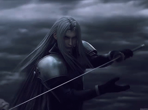Sephiroth Raising Sword GIF