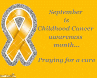September Childhood Cancer Awareness Month Yellow Ribbon