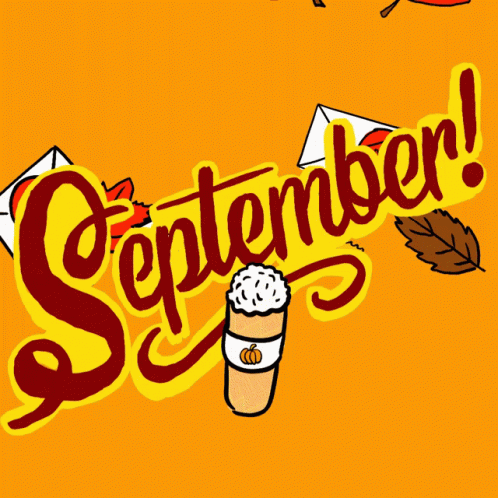 September Letters And Leaves GIF