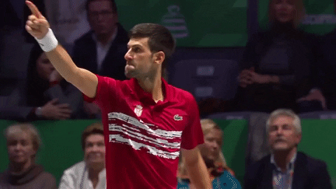 Serbia Djokovic Chest Bump GIF