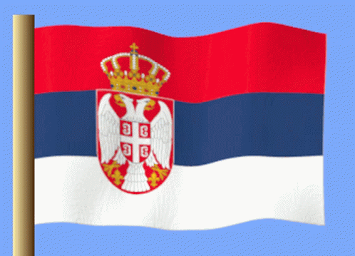 Serbia Waving Flag Illustration GIF