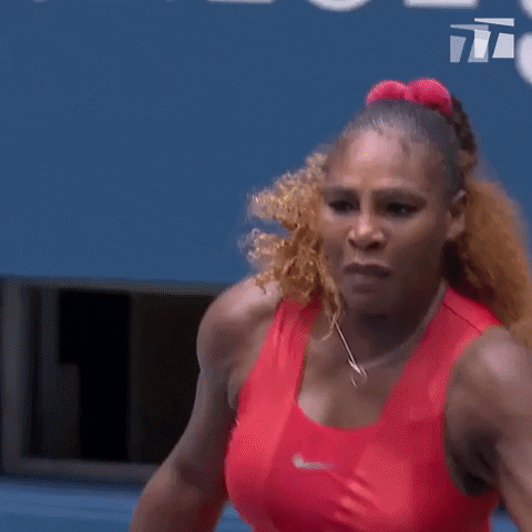 Serena Williams Lefty Racket Open Tennis GIF