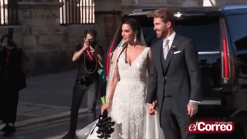 Sergio Ramos And Pilar Rubio Wedding GIF