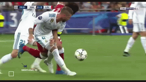 Sergio Ramos Awful Tackle To The Opponent GIF
