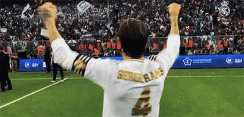 Sergio Ramos Celebrate With The Crowd GIF