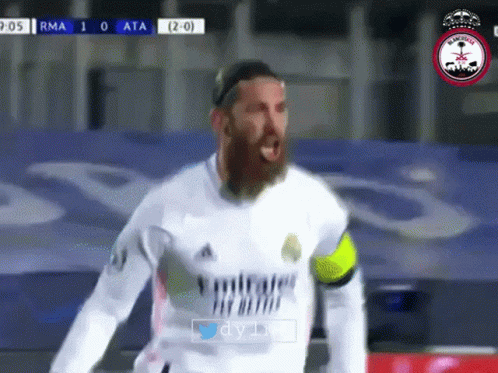 Sergio Ramos Goal Reaction GIF