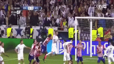 Sergio Ramos Head Kick Goal GIF