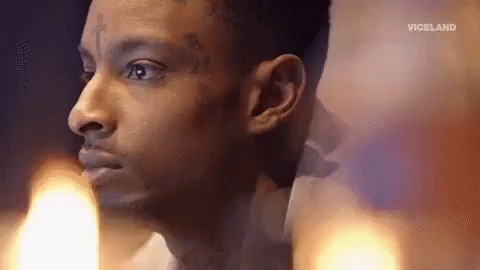 Serious 21 Savage Nodding GIF