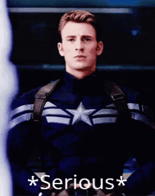 Serious Captain America GIF