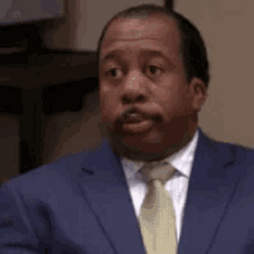 Serious Face Stanley Hudson Bored Unimpressed GIF
