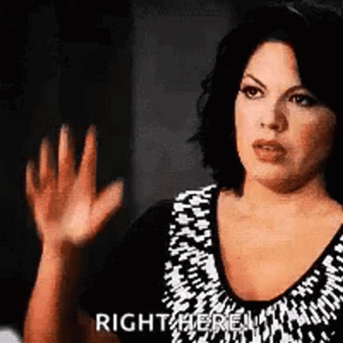 Serious Female Raising Hand GIF