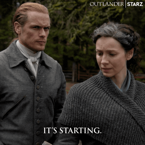 Serious Gaze Jamie Fraser GIF