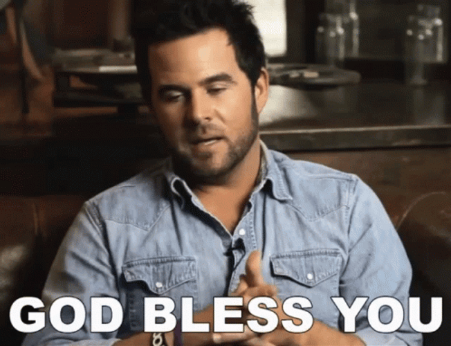 Serious Man God Bless You GIF