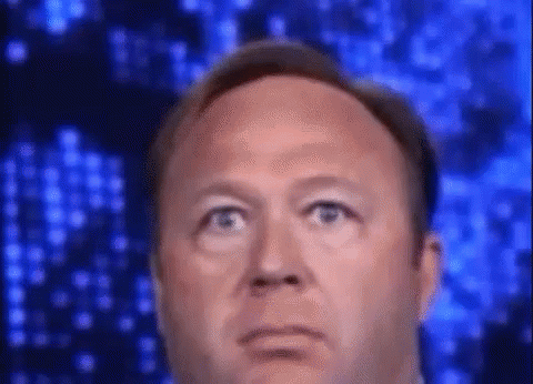 Serious Man On Blue Background GIF
