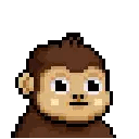 Serious Monkey Pixel Art