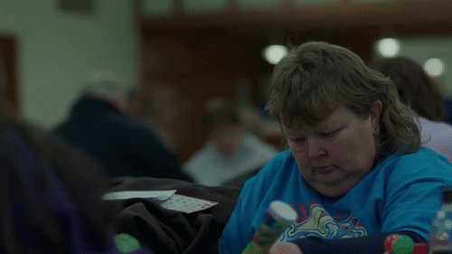 Serious Old Lads Playing Bingo GIF