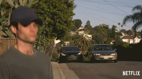Serious Walking Joe Goldberg GIF