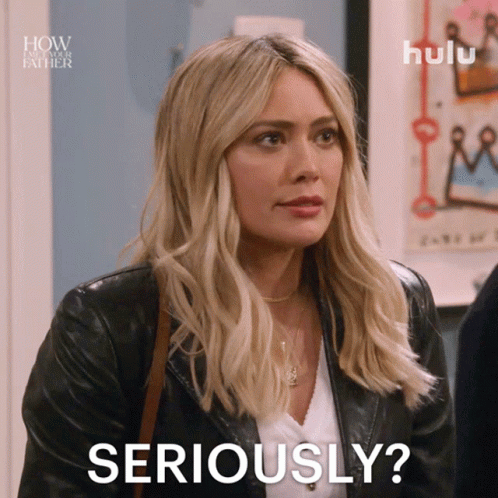Serious Woman In Leather Jacket Hulu Ad GIF