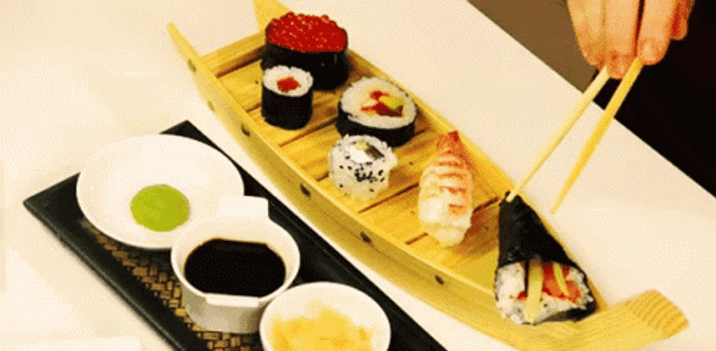 Serve Of Yummy Sushi GIF