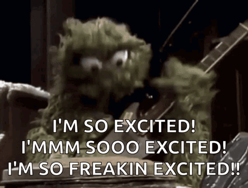 Sesame Street Character Excited