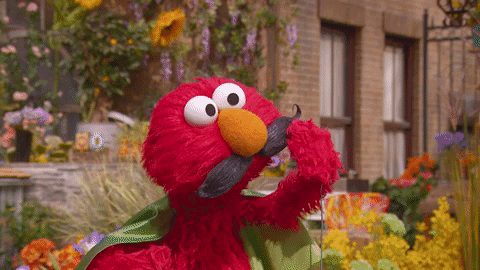 Sesame Street Elmo Hairy Mustache GIF