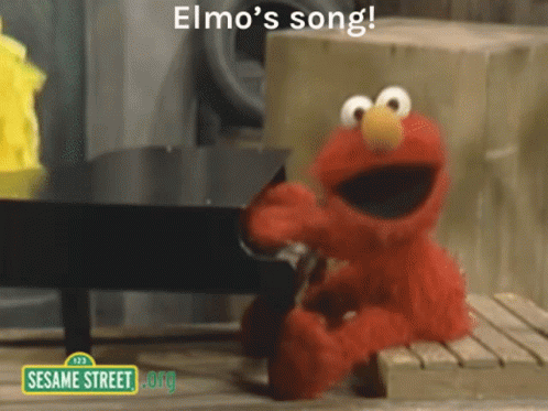 Sesame Street Elmo Playing Piano GIF