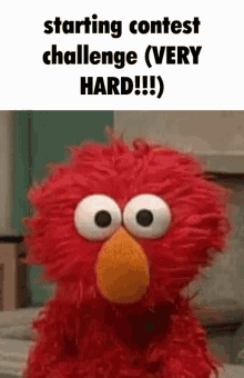 Sesame Street Elmo Staring Contest GIF