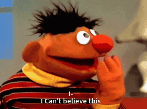 Sesame Street Ernie I Can't Believe This