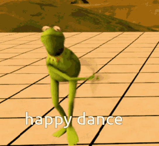 Sesame Street Kermit The Frog Celebration Dance GIF
