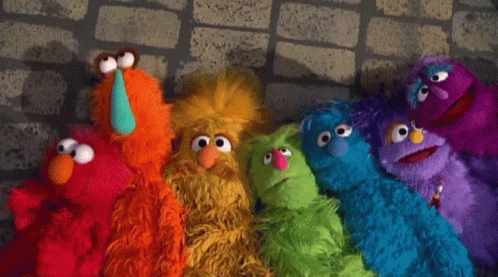 Sesame Street Puppets Standing Together