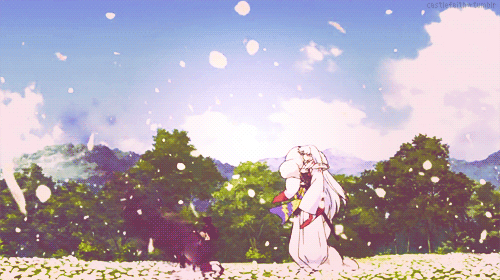 Sesshomaru Looking At Kagura Dying GIF
