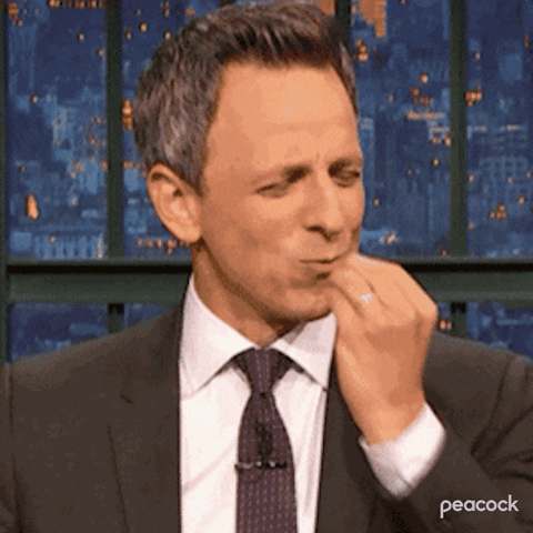 Seth Meyers Chef's Kiss GIF