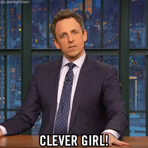 Seth Meyers Clever Girl GIF