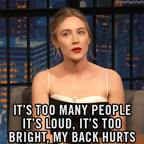 Seth Meyers It's Too Bright My Back Hurts GIF