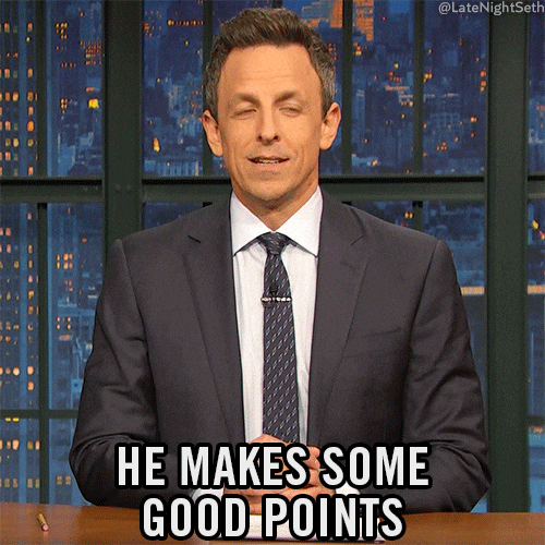 Seth Meyers Its Valid He Makes Some Good Points GIF