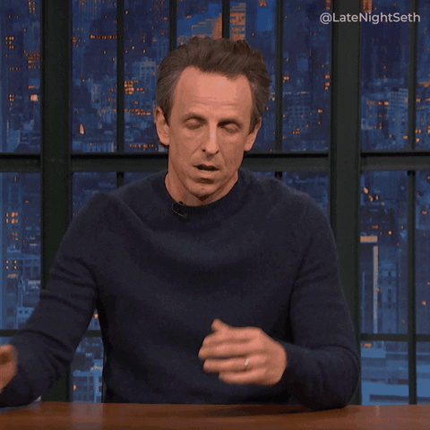 Seth Meyers Not Again Kind Of Facial Reaction GIF