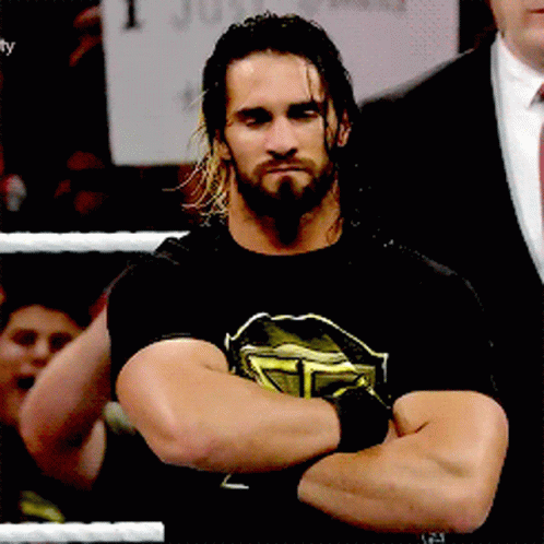 Seth Rollins Being Serious GIF