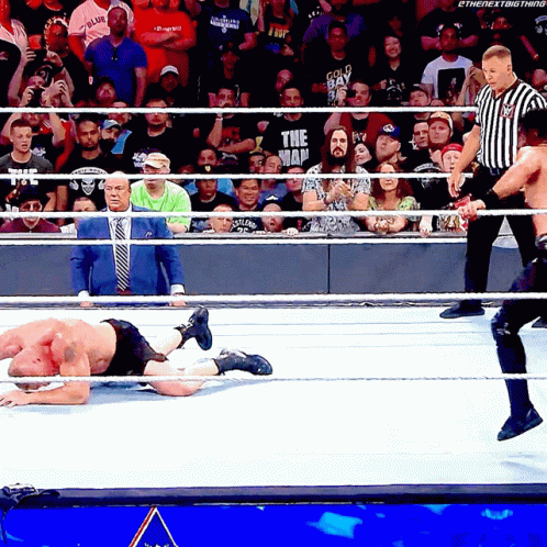 Seth Rollins Brock Curb Stomp GIF