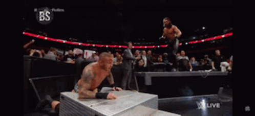 Seth Rollins Delivers Vicious Curb Stomp GIF