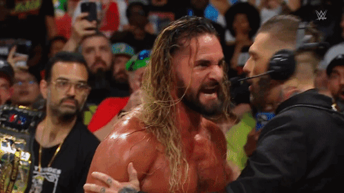 Seth Rollins Makes Commotion GIF