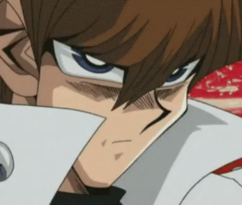 Seto Kaiba Using Three Cards GIF