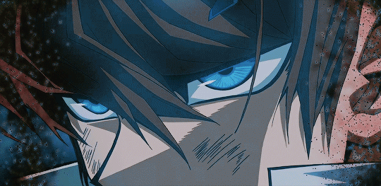 Seto Kaiba With Blue Flames GIF