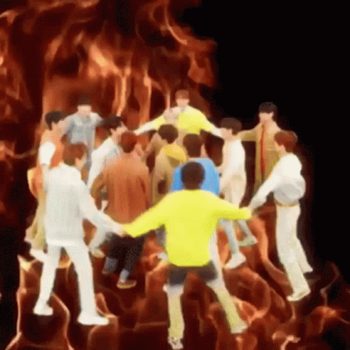 Seventeen Circle Flames GIF