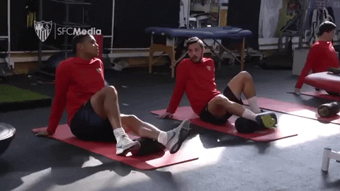 Sevilla Fc Stretching Players GIF