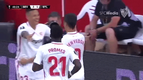 Sevilla Fc Yedder And Promes GIF