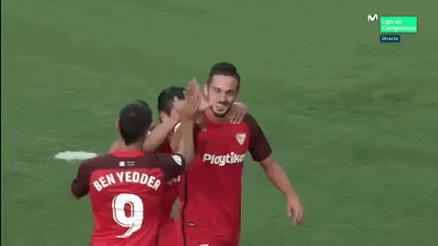 Sevilla Fc Yedder High Five GIF