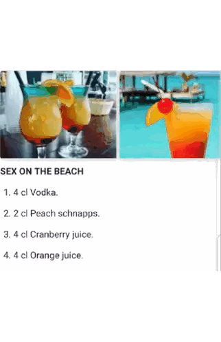 Sex on the Beach Cocktail