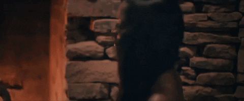 Sexy Dance Beside Fireplace GIF