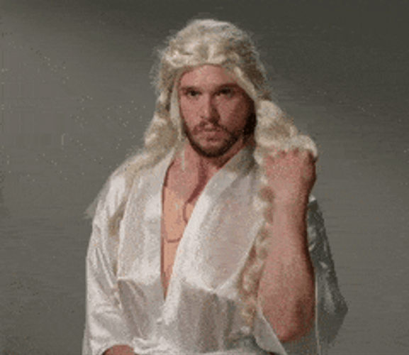 Sexy Funny Man In Wig GIF