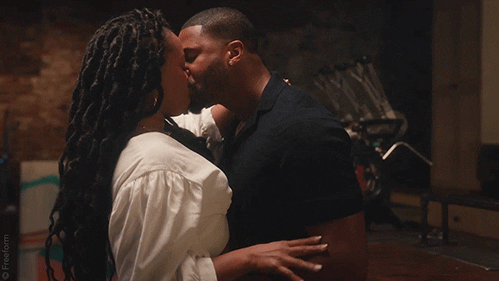 Sexy Kissing Black American GIF